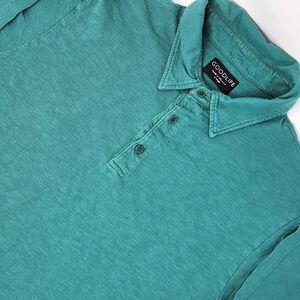 Good Life Short Sleeve Polo Shirt Mens Size XL Green 100% Cotton Made in USA EUC